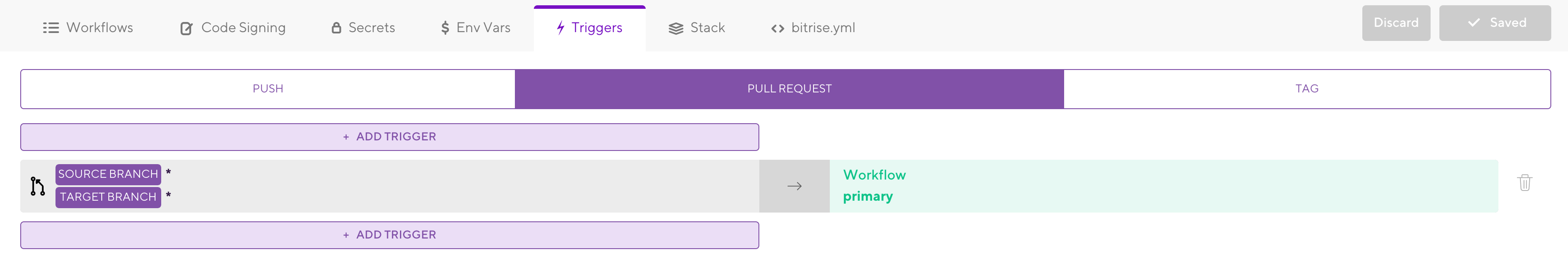 Bitrise triggers